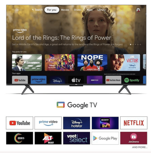 TCL 139 cm (55 inches) 4K Ultra HD Smart QLED Google TV 55C655 (Black) - Image 2
